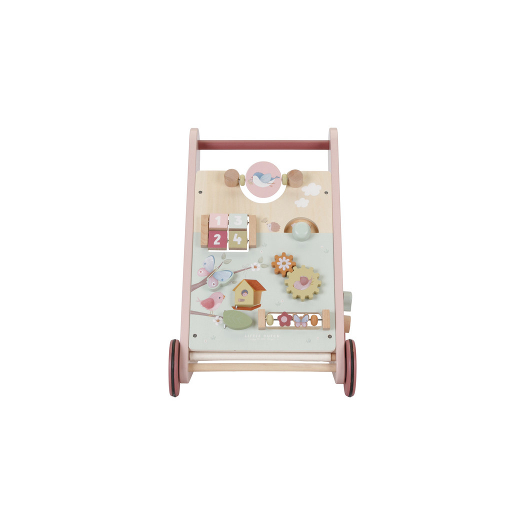 Flowers & Butterflies - Drewniany Chodzik Edukacyjny - Pchacz - Little Dutch