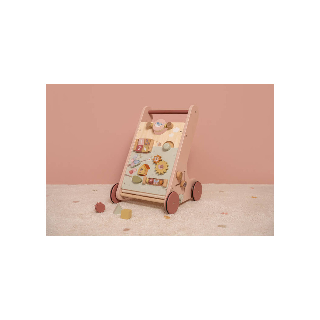 Flowers & Butterflies - Drewniany Chodzik Edukacyjny - Pchacz - Little Dutch