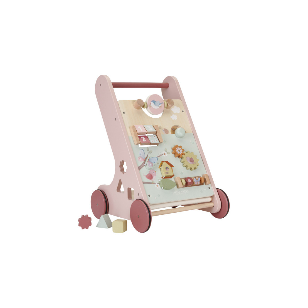 Flowers & Butterflies - Drewniany Chodzik Edukacyjny - Pchacz - Little Dutch