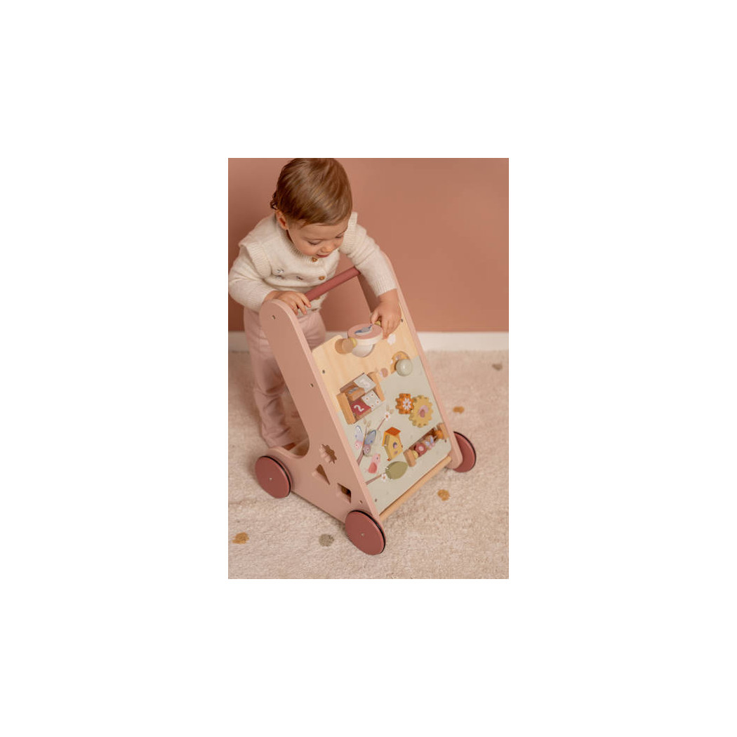 Flowers & Butterflies - Drewniany Chodzik Edukacyjny - Pchacz - Little Dutch