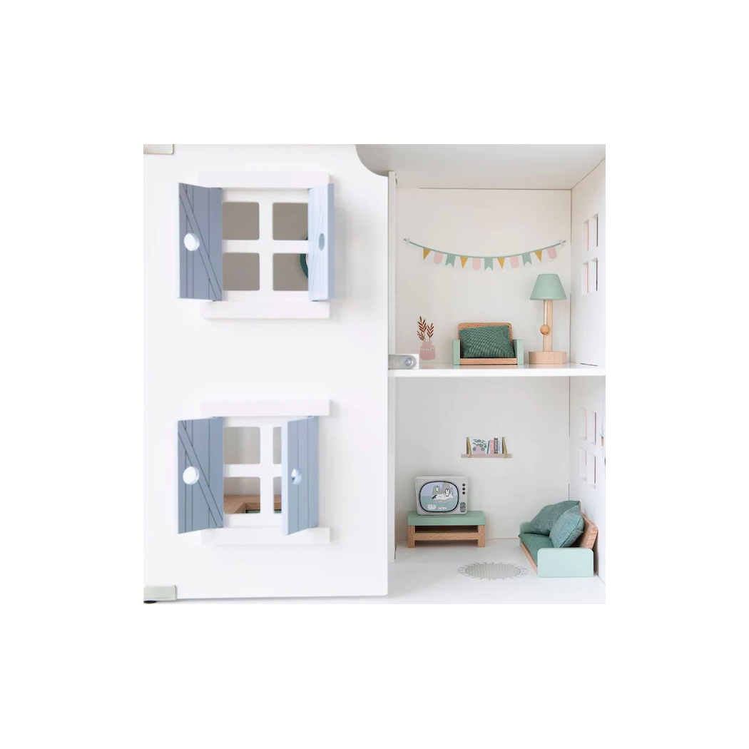 Domek drewniany dla lalek - z akcesoriami - Little Dutch