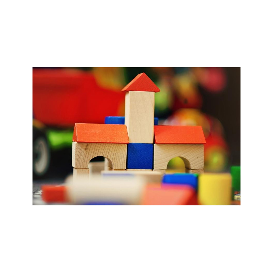 KLOCKI drewniane kolorowe 30 SZT LUPO MONTESSORI