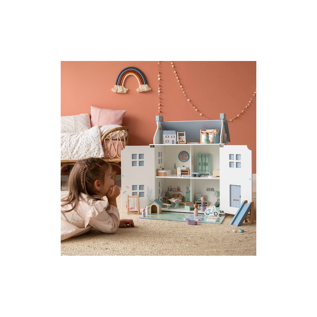 Domek drewniany dla lalek - z akcesoriami - Little Dutch
