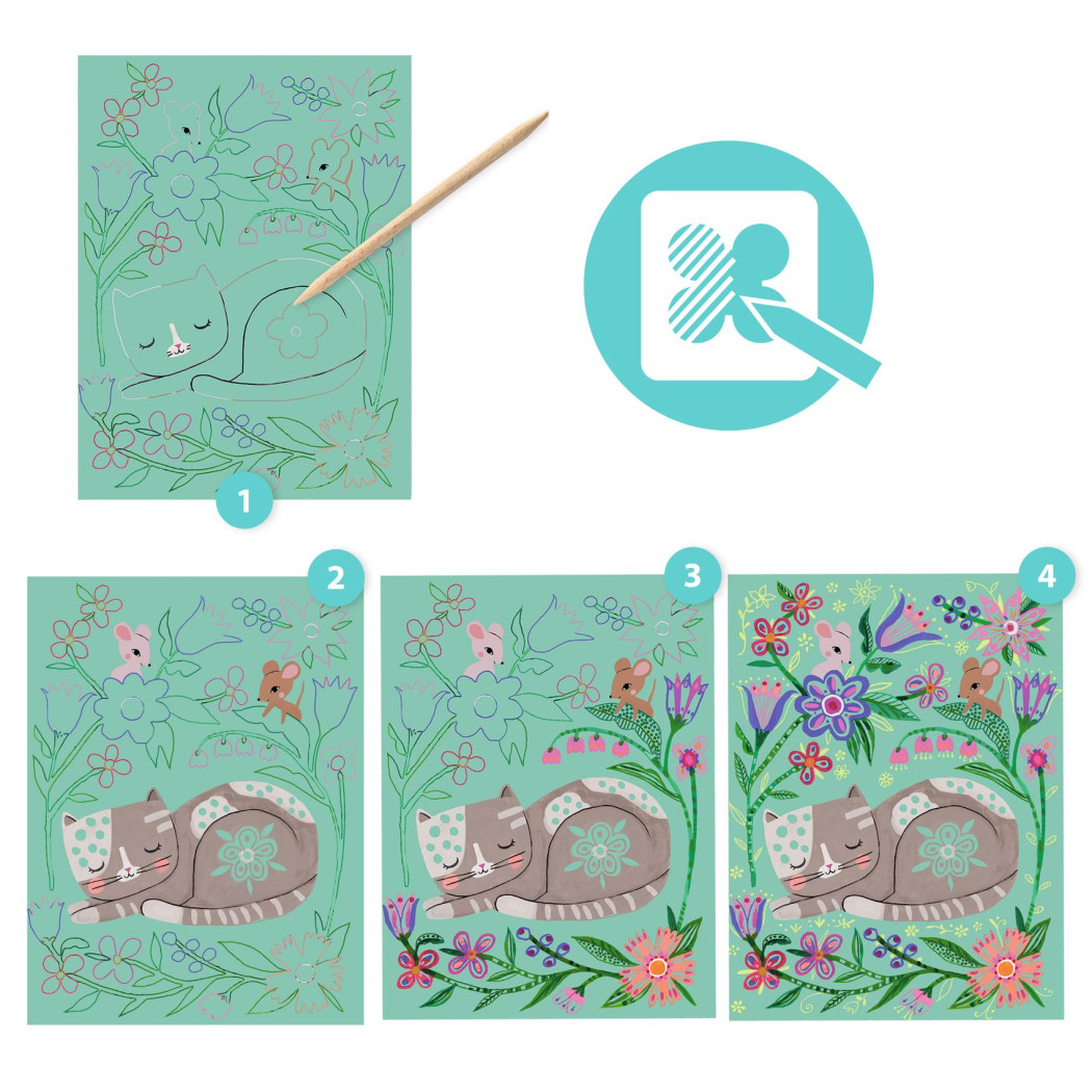 Spotkania Zwierzątek - Wydrapywanka - Djeco