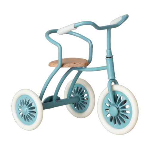 Rowerek - Niebieski - Abri à Tricycle, Mouse - Petrol Blue - Akcesoria dla Lalek - Maileg