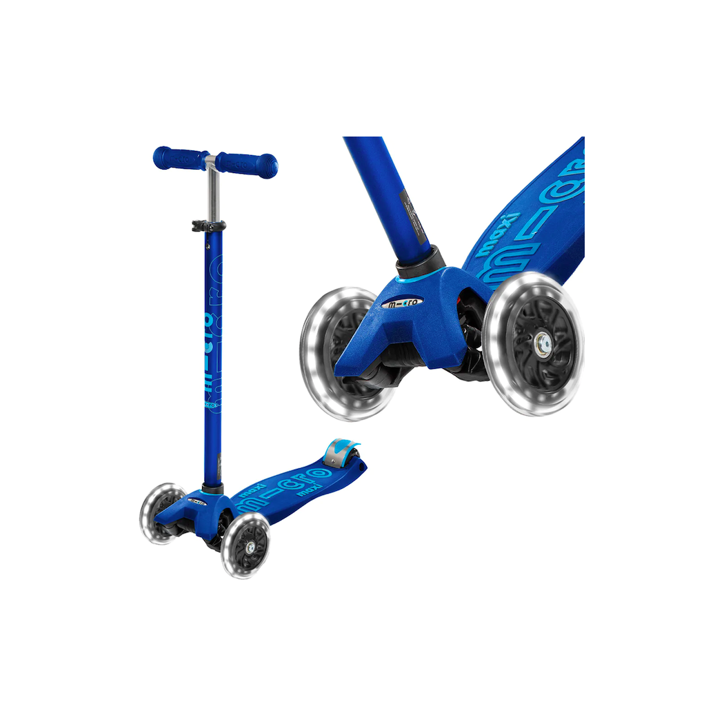 Hulajnoga Maxi Micro Deluxe LED - Navy Blue/Niebieska - Micro