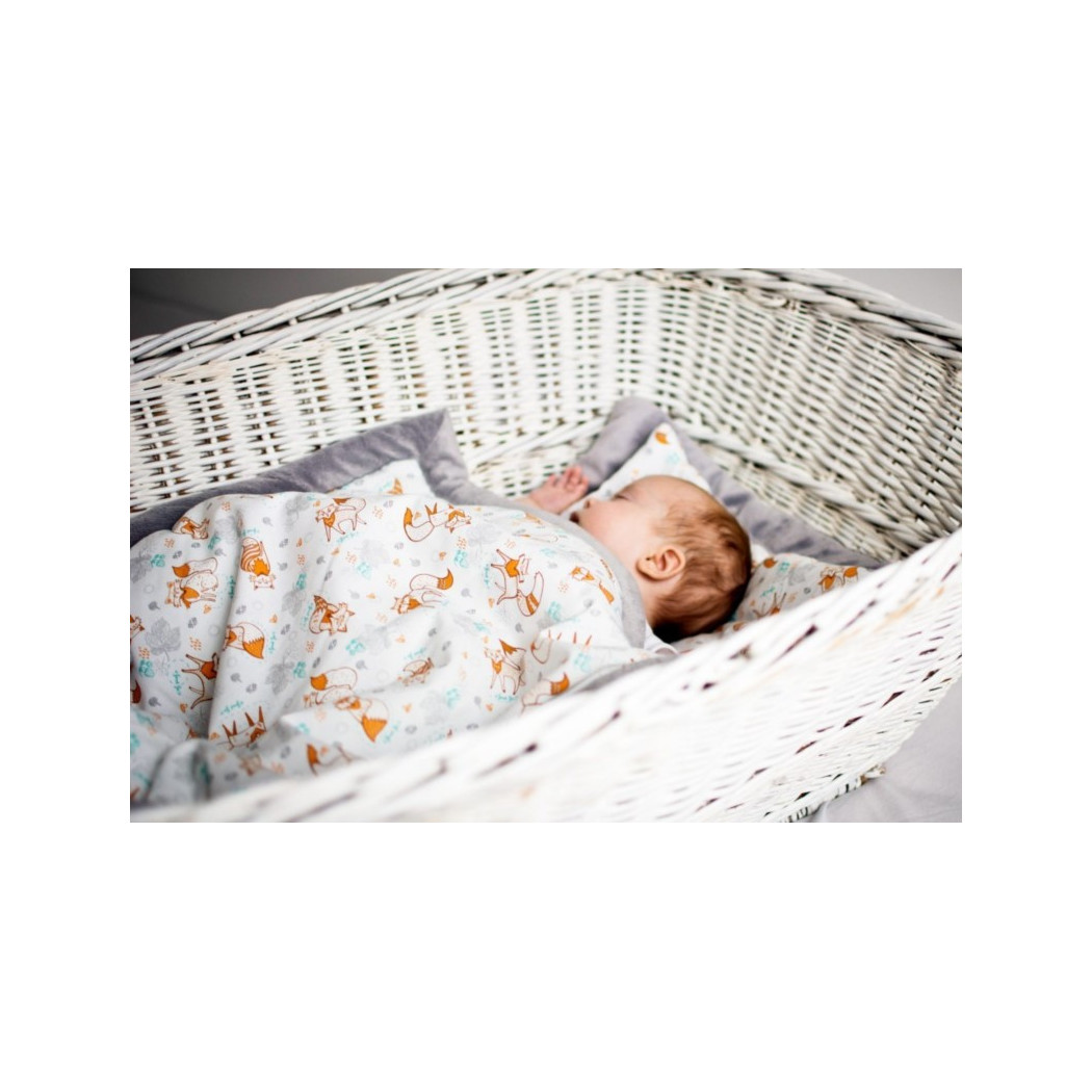 Ocieplany kocyk dla Maluszka (wzór: liski)