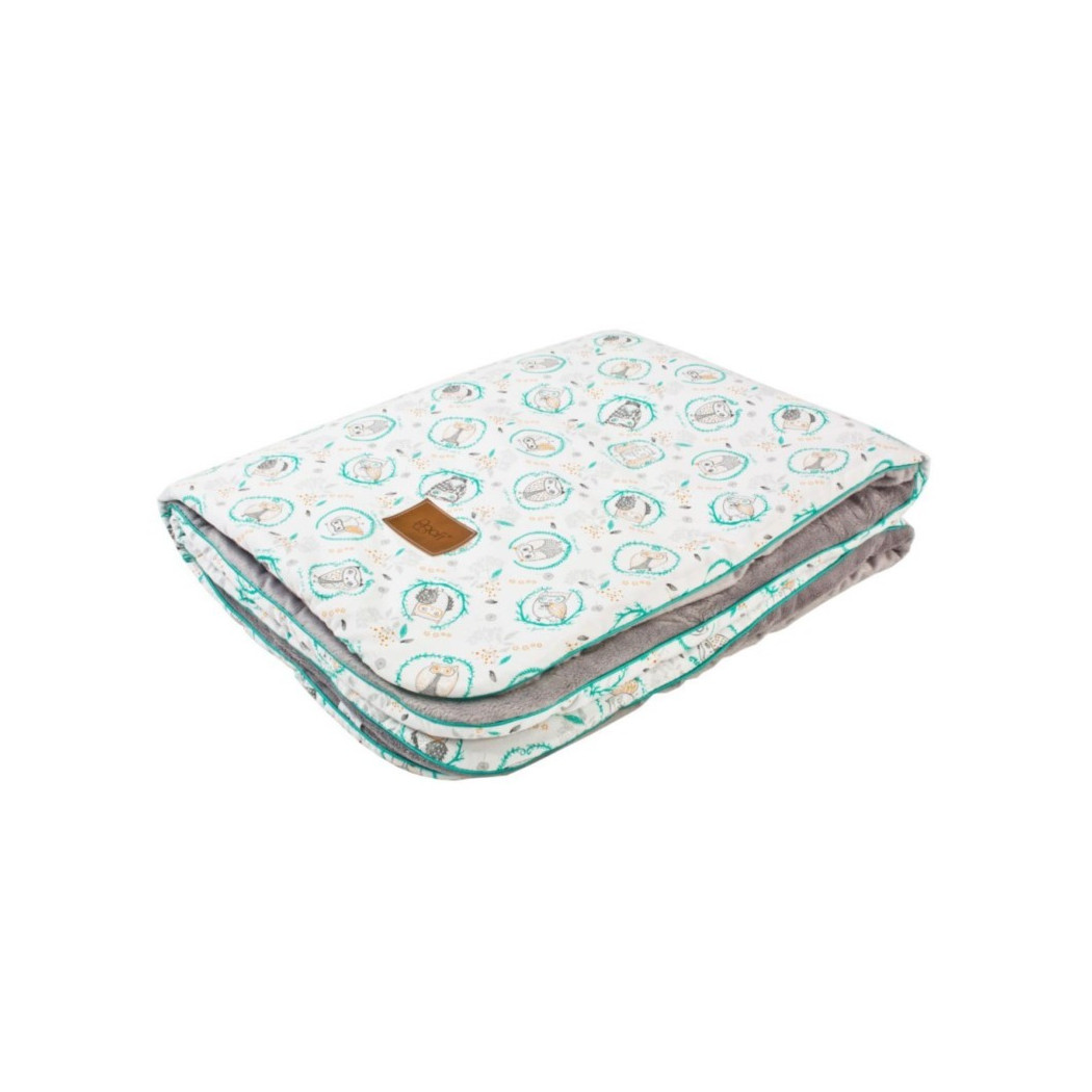 Ocieplany kocyk dla Starszaka (wzór: sowy)