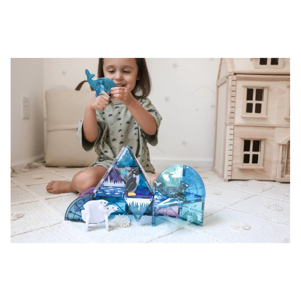 Arctic Animals - Arktyczne Zwierzęta - Klocki Magnetyczne 25 elementów - Magna-Tiles