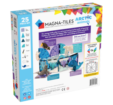 Arctic Animals - Arktyczne Zwierzęta - Klocki Magnetyczne 25 elementów - Magna-Tiles