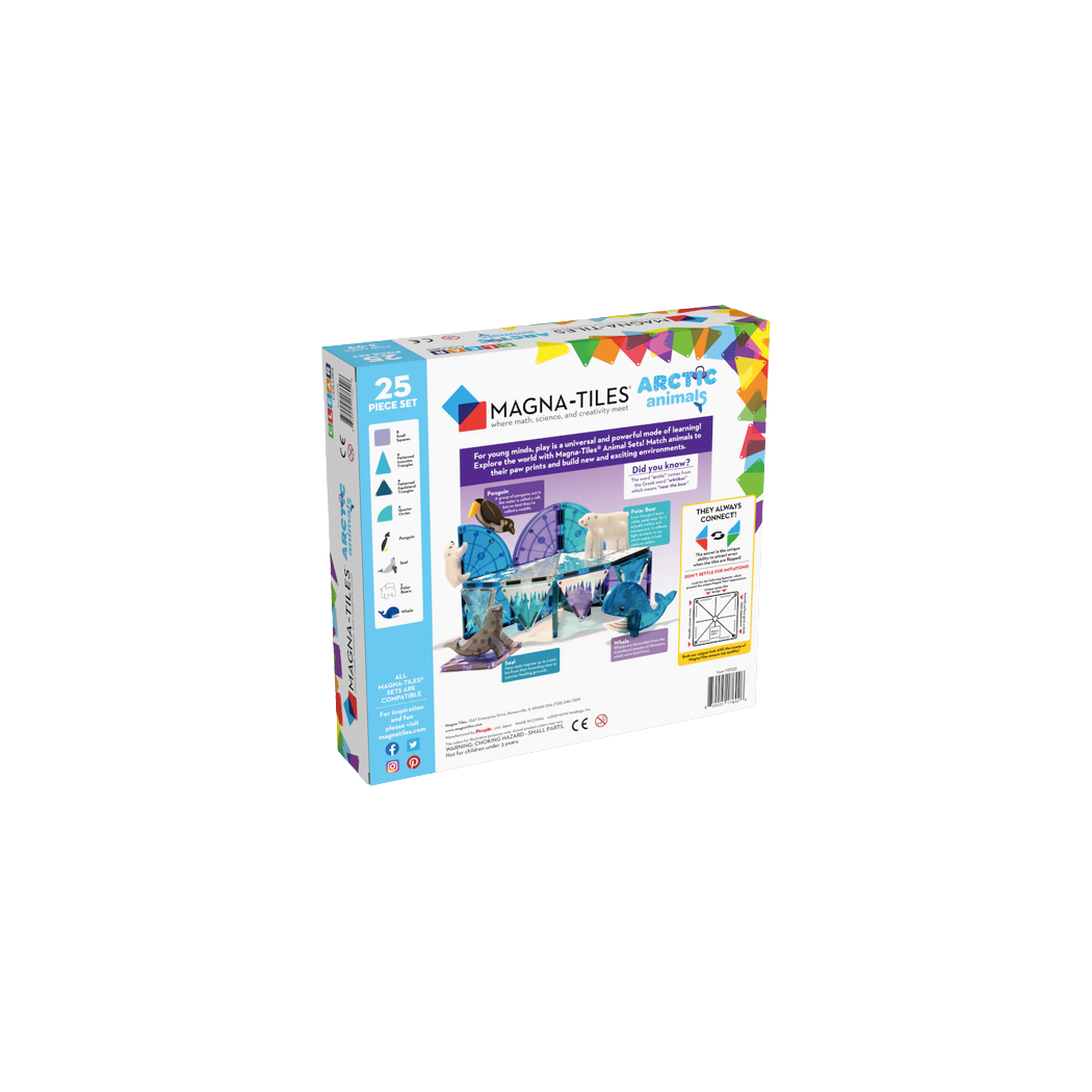 Arctic Animals - Arktyczne Zwierzęta - Klocki Magnetyczne 25 elementów - Magna-Tiles