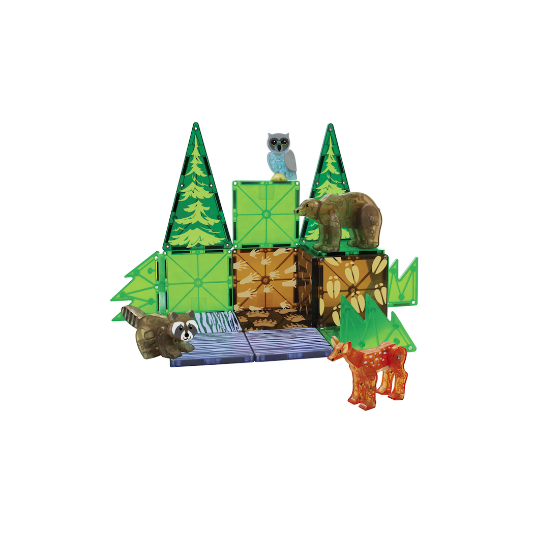 Forest Animals - Leśne Zwierzęta - Klocki Magnetyczne 25 elementów - Magna-Tiles