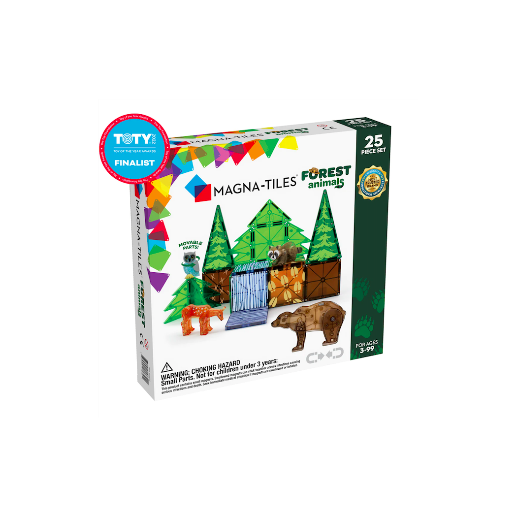 Forest Animals - Leśne Zwierzęta - Klocki Magnetyczne 25 elementów - Magna-Tiles