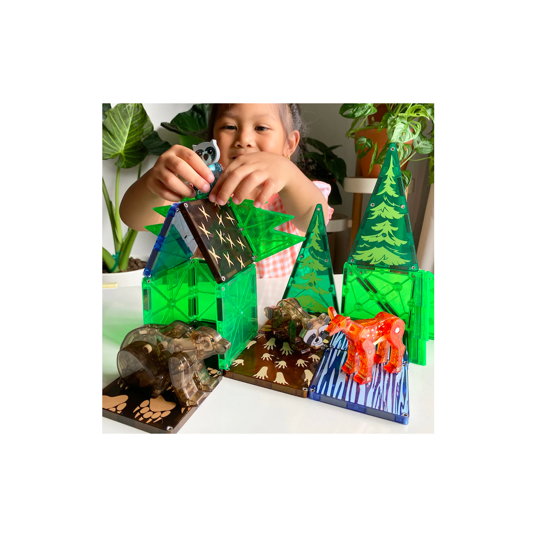 Forest Animals - Leśne Zwierzęta - Klocki Magnetyczne 25 elementów - Magna-Tiles