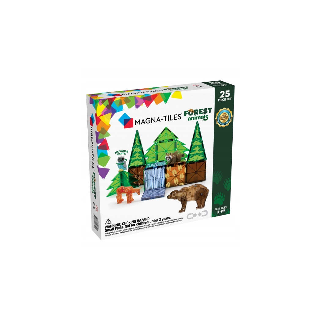 Forest Animals - Leśne Zwierzęta - Klocki Magnetyczne 25 elementów - Magna-Tiles