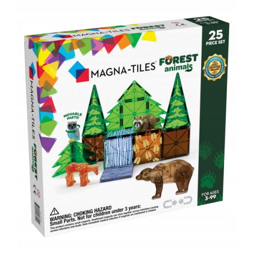 Forest Animals - Leśne Zwierzęta - Klocki Magnetyczne 25 elementów - Magna-Tiles