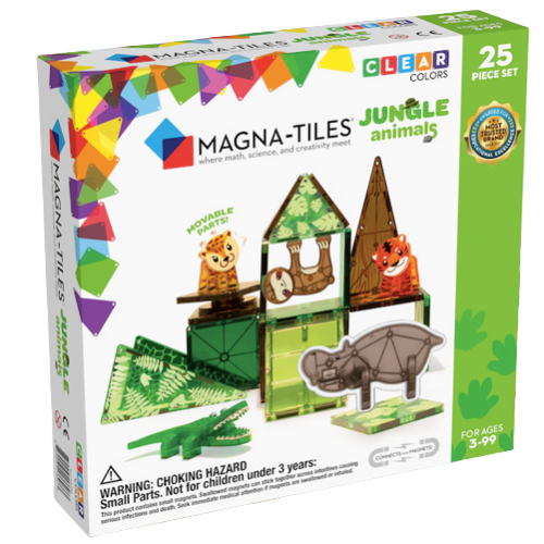 Dżungla - Klocki Magnetyczne 25 elementów - Jungle Animals Magna-Tiles