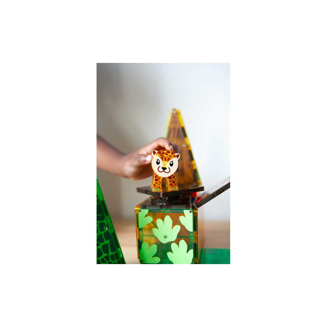 Jungle Animals - Zwierzęta Dżungla Klocki Magnetyczne 25 elementów - Magna-Tiles