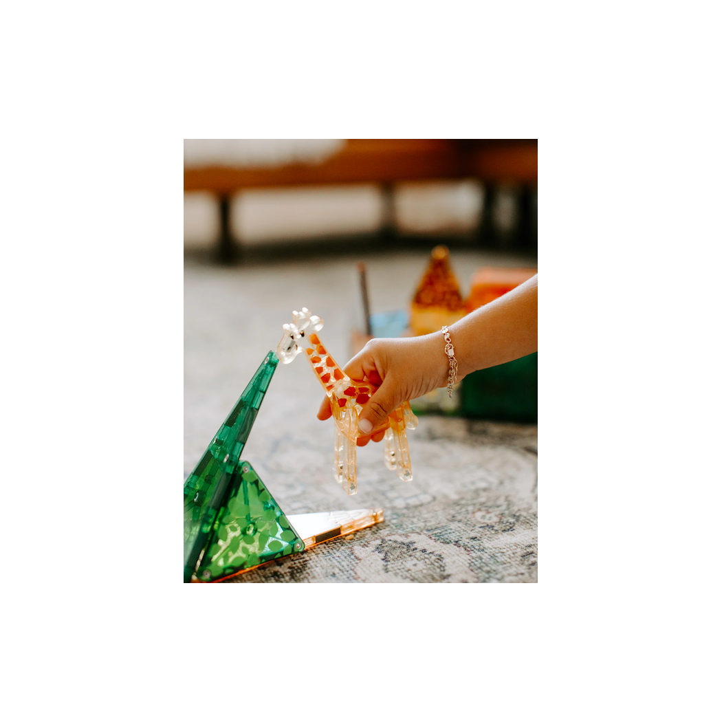 Safari Animals - Klocki Magnetyczne 25 elementów - Magna-Tiles