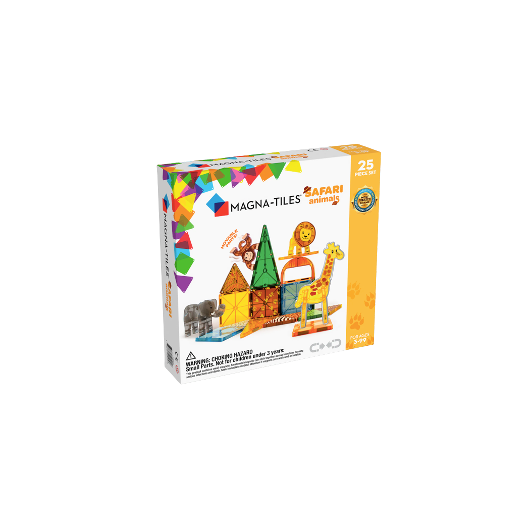 Safari Animals - Klocki Magnetyczne 25 elementów - Magna-Tiles