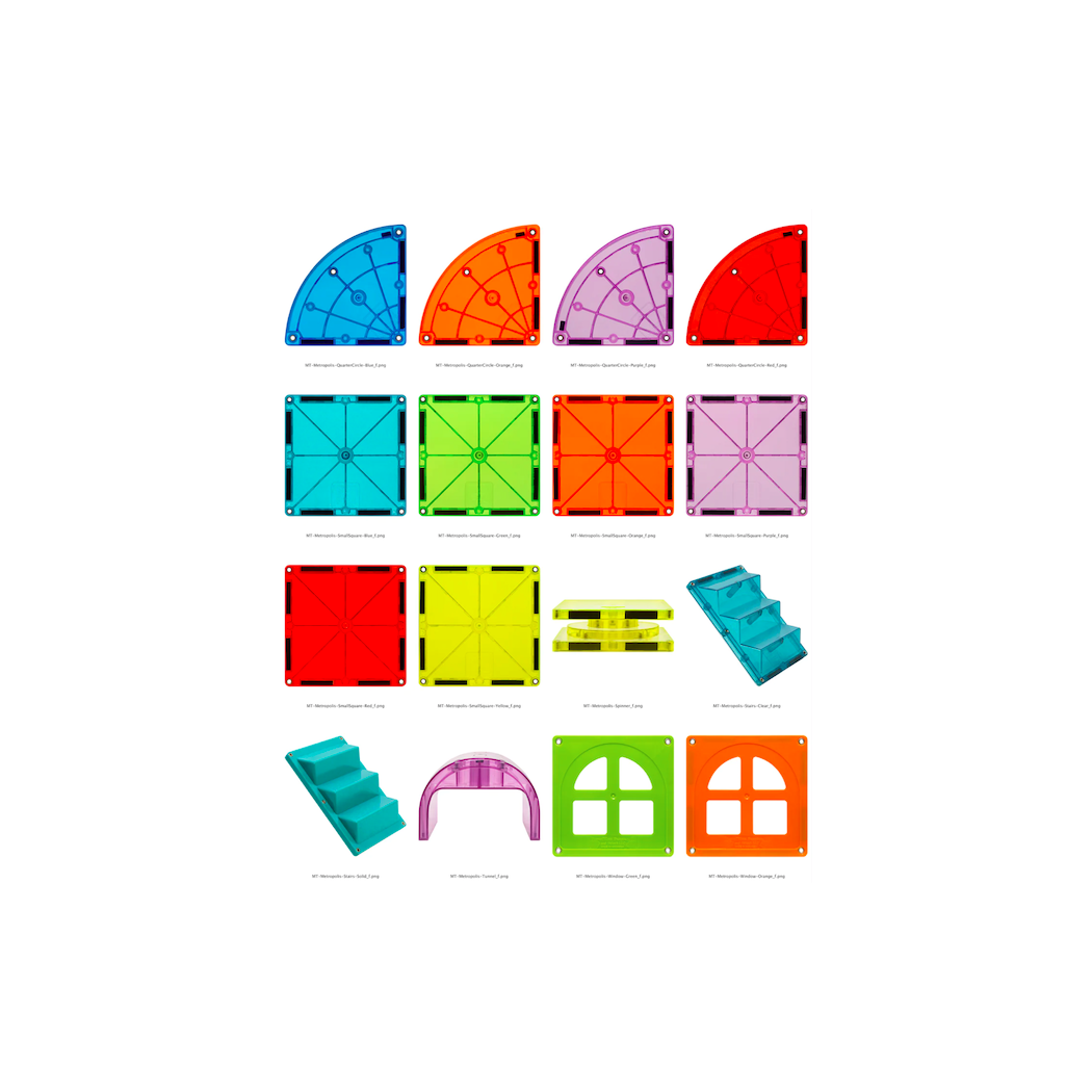 Metropolis - Klocki Magnetyczne 110 elementów - Magna-Tiles