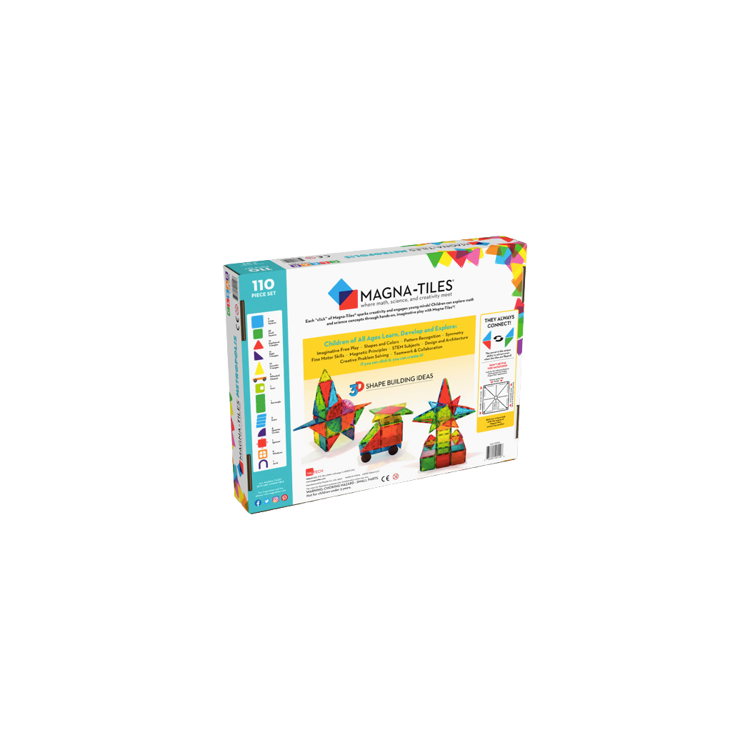 Metropolis - Klocki Magnetyczne 110 elementów - Magna-Tiles