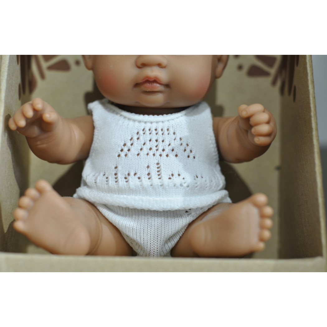 Afrykańczyk 21 cm - Lalka Chłopiec Afrykańczyk - Miniland Baby - Miniland