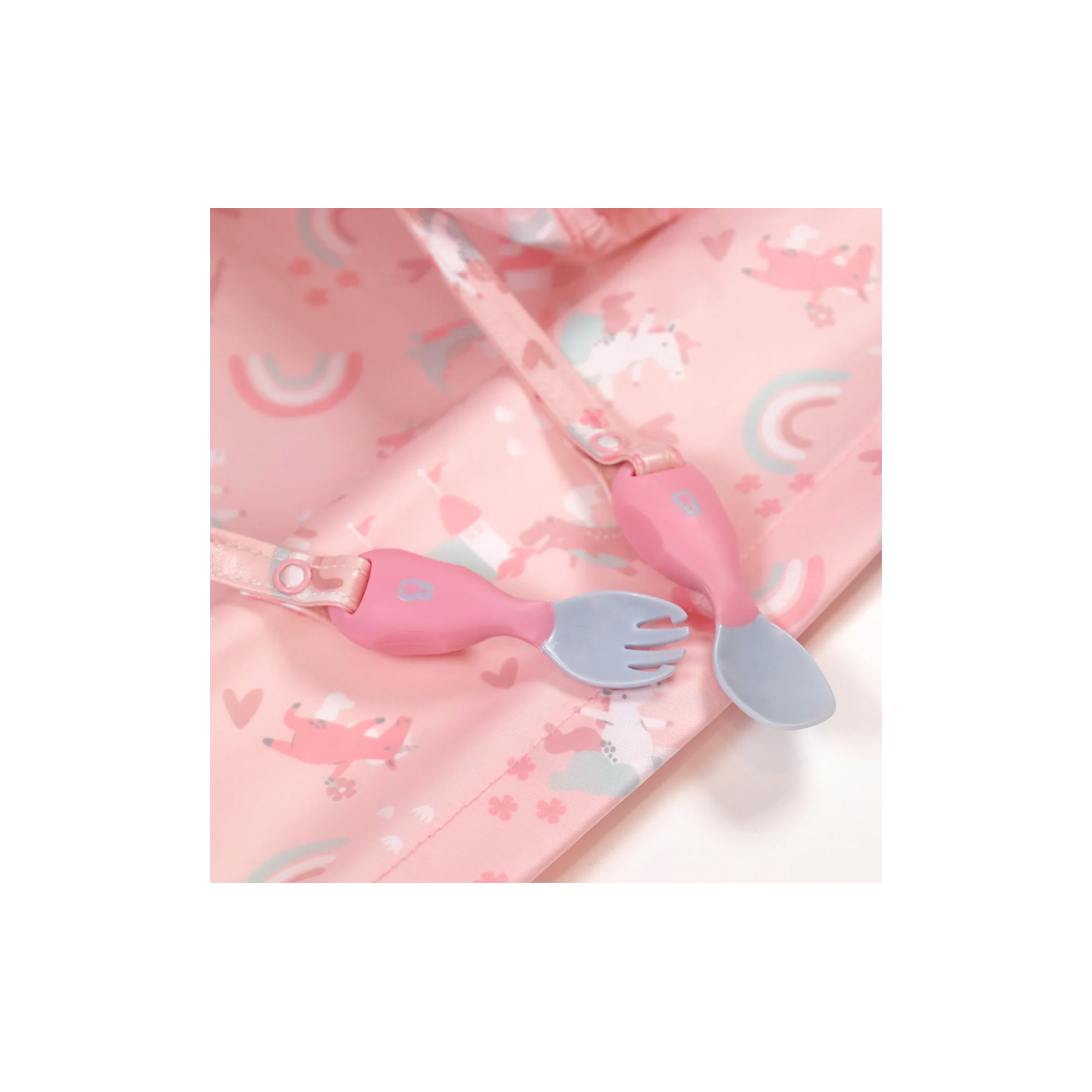 WYPRZEDAŻ Over The Rainbow - Łyżeczka i Widelec z możliwością doczepienia do Śliniaka - BIBaDO