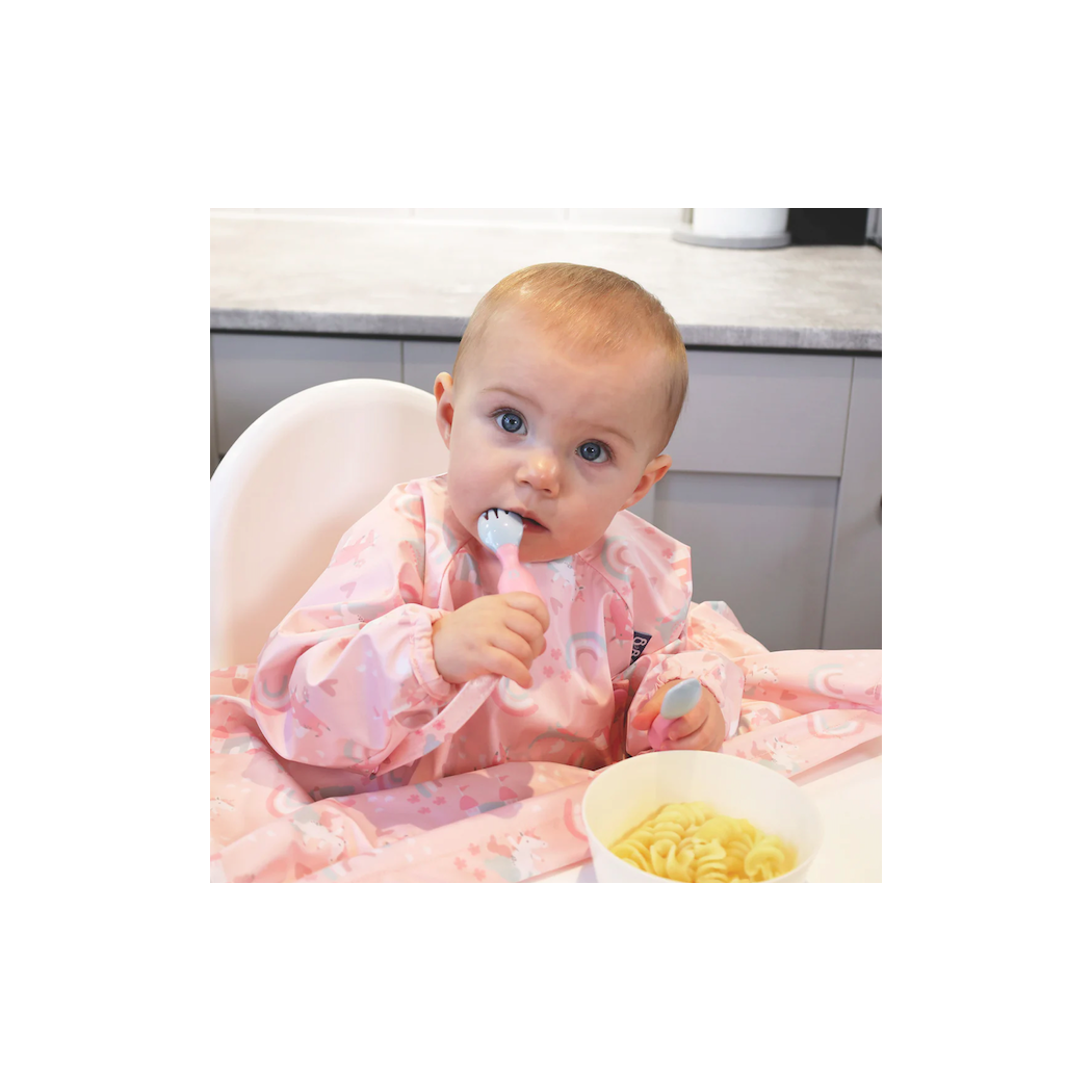 WYPRZEDAŻ Over The Rainbow - Łyżeczka i Widelec z możliwością doczepienia do Śliniaka - BIBaDO