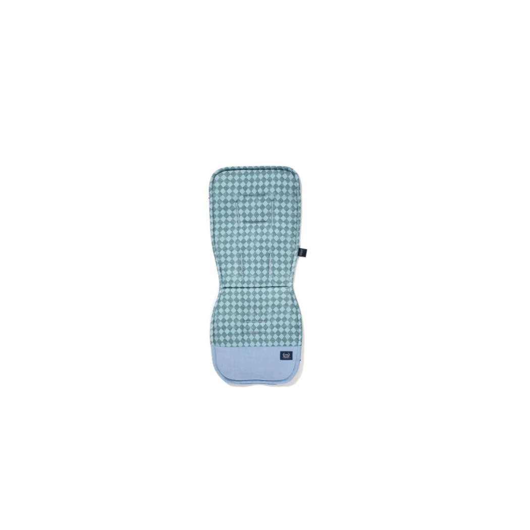 Prince Chessboard & Wind Blue - Wkładka do wózka - Stroller Pad - La Millou - Organic Jersey Collection