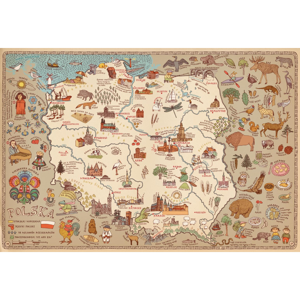 Mapy - Obrazkowa podróż po lądach, morzach i kulturach świata - Mizielińscy - Dwie Siostry