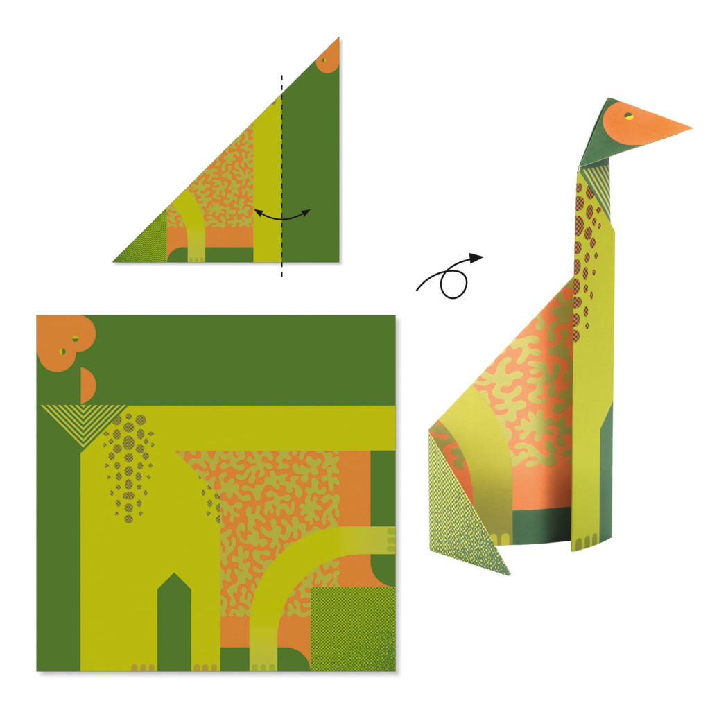 Origami DINOZAURY - zestaw kreatywny - Djeco