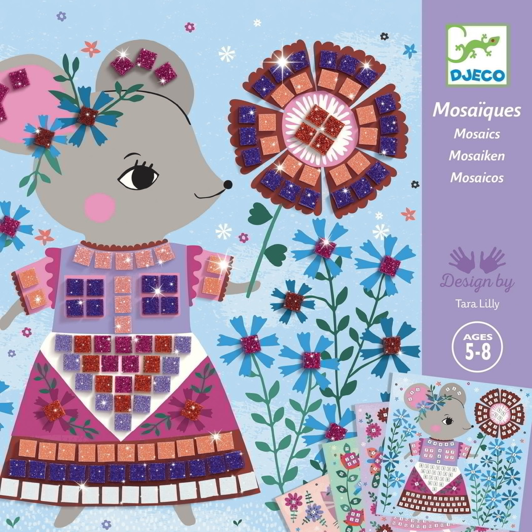 Piękne Zwierzątka Mozaiki - Zabawka Artystyczna DIY - Zrób to Sam - Djeco
