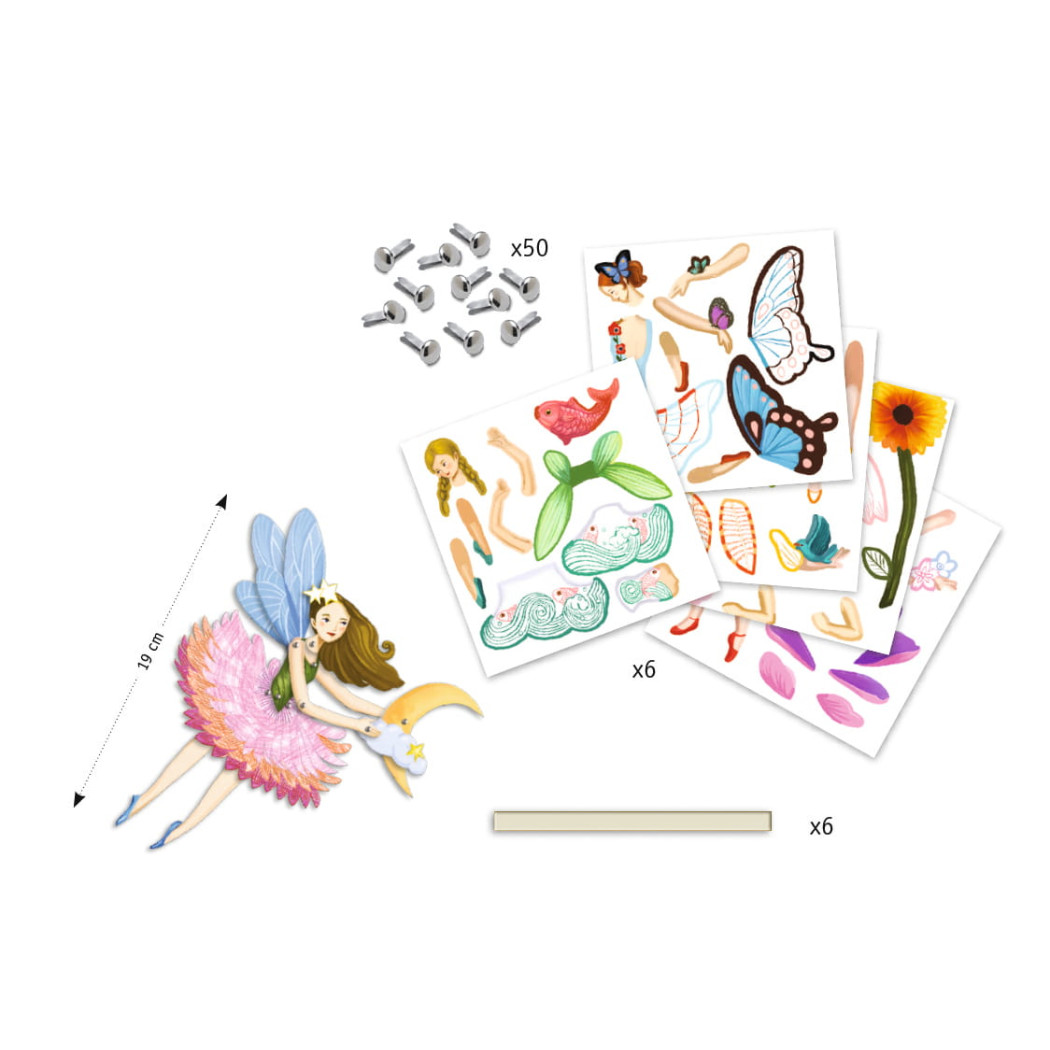 Wróżki - Zestaw Ruchome Postacie - Djeco