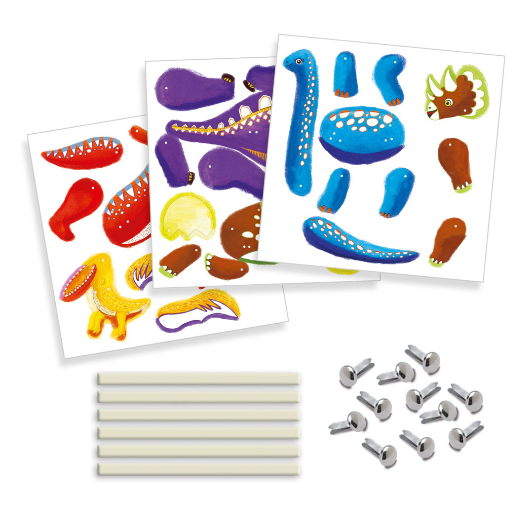 Dinozaury - Zestaw Ruchome Postacie - Djeco