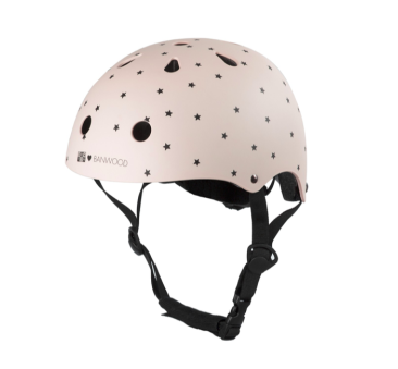 Kask Rowerowy - Różowy w Gwiazdki - Banwood
