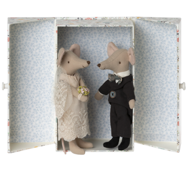 Myszki Nowożeńcy - Wedding Mice couple in box - Maileg
