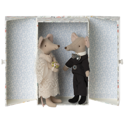 Myszki Nowożeńcy - Wedding Mice couple in box - Maileg