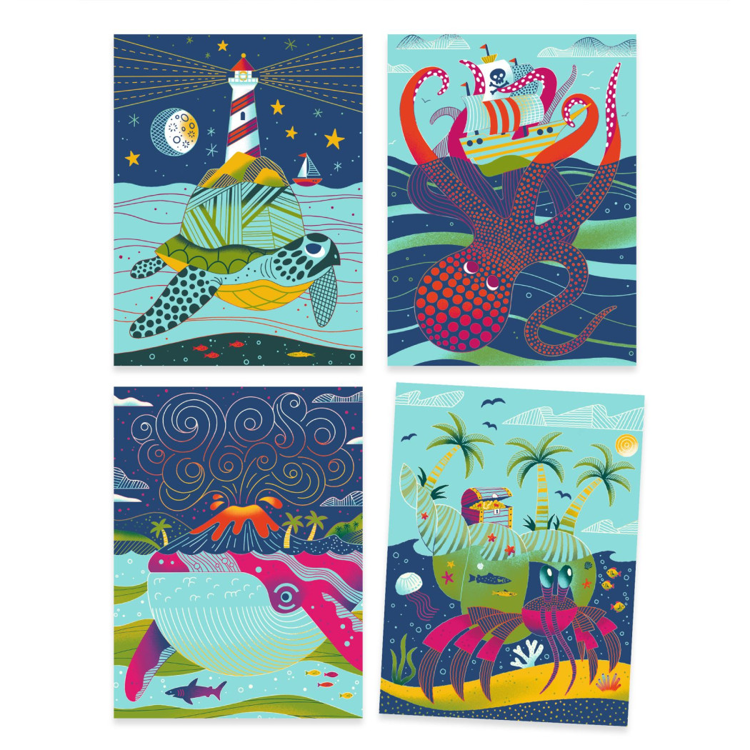 Podwodny Świat - Wydrapywanka - Djeco