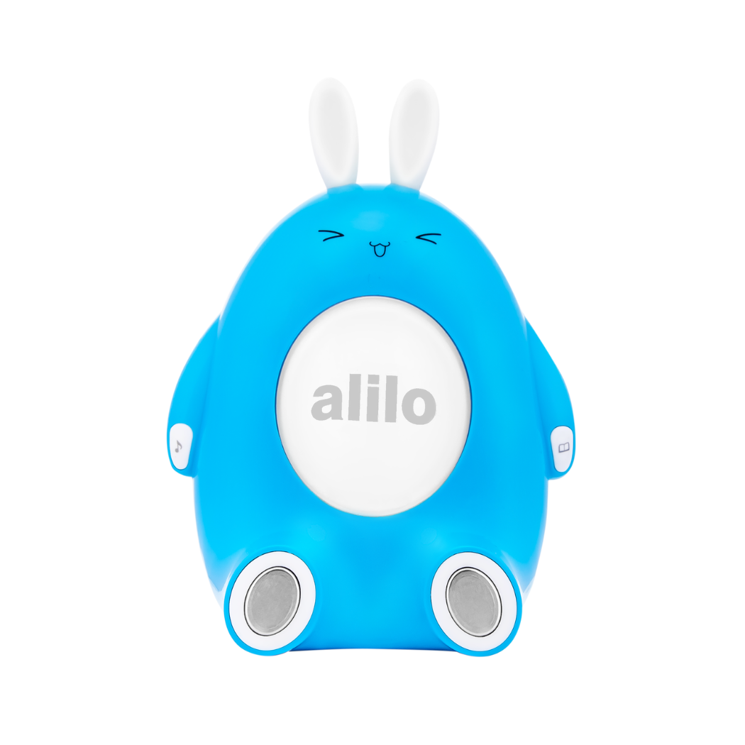 Króliczek Happy Bunny - Niebieski - Zabawka Edukacyjna - Alilo