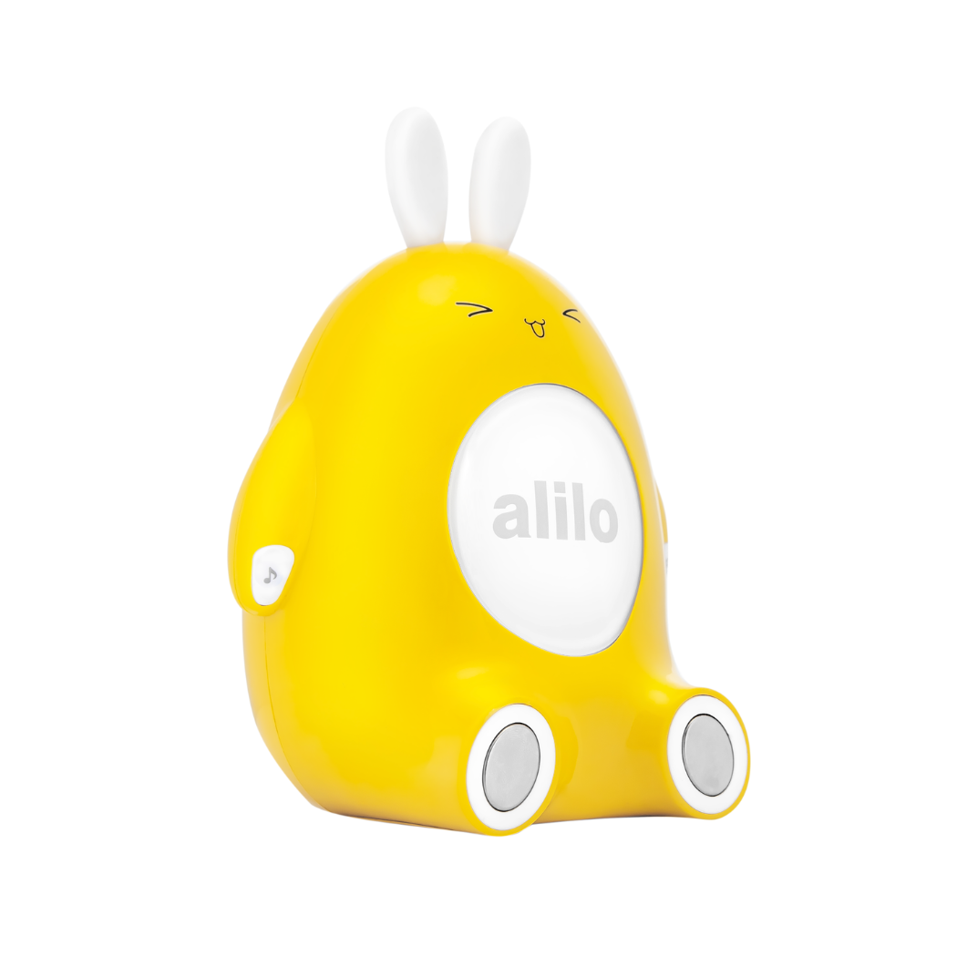 Króliczek Happy Bunny - Żółty - Zabawka Edukacyjna - Alilo