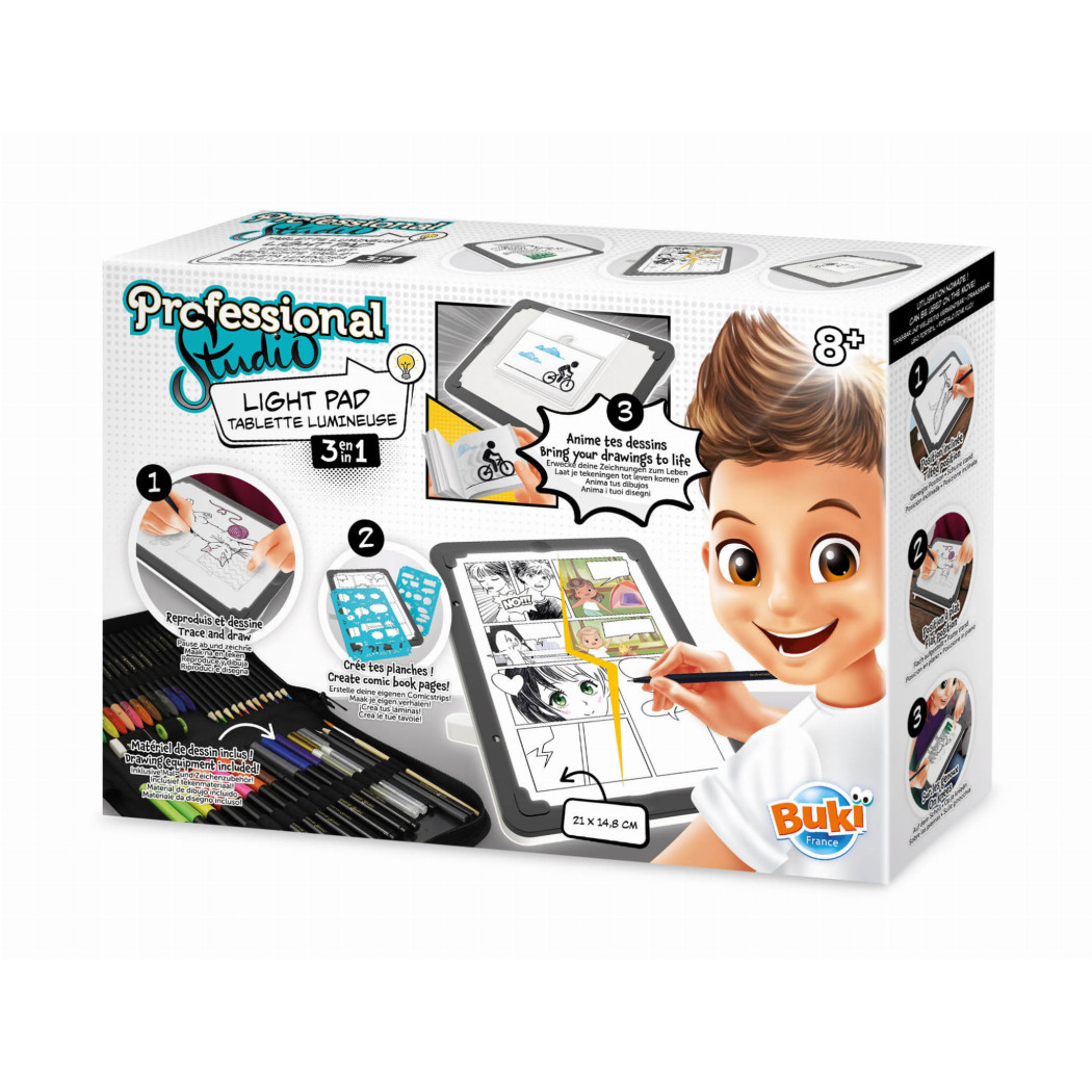 Tablet Graficzny - 3w1 z Podświetleniem - interaktywna tablica do rysowania - BUKI
