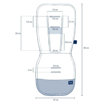 Heartbeat Pink & Velvet Ginger - Wkładka do wózka - Stroller Pad - La Millou - Organic Jersey Collection