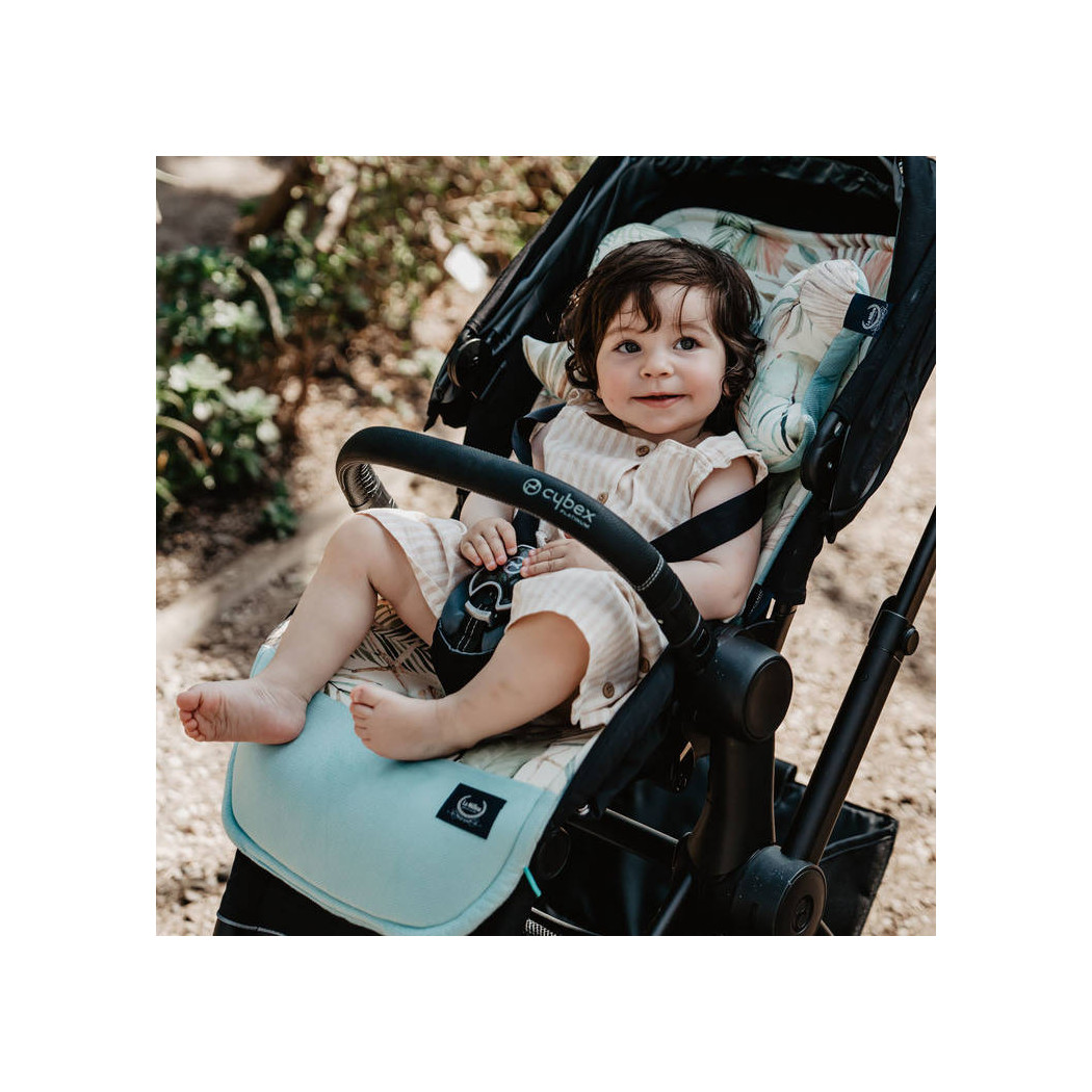 Heartbeat Pink & Velvet Ginger - Wkładka do wózka - Stroller Pad - La Millou - Organic Jersey Collection