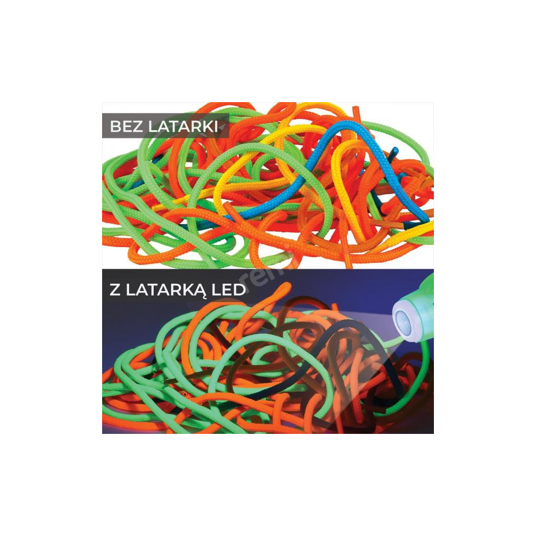 Spaghetti Fluo - Magiczne Sznurówki Świecące w Ciemności - Zestaw z Latarką - Remi