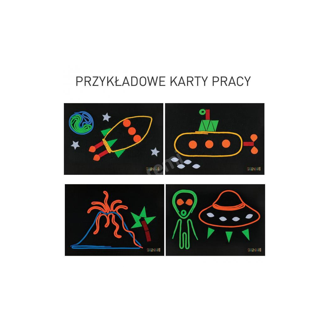 Spaghetti Fluo - Magiczne Sznurówki Świecące w Ciemności - Zestaw z Latarką - Remi