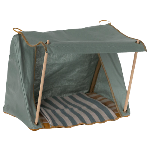 Zielony Podwójny Namiot - Happy Camper Tent Mouse - Akcesoria dla Lalek - Maileg