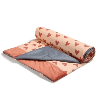 Heartbeat Pink - Koc Piknikowy Picnic Z Kieszonką / Mata Do Zabawy XL -  La Millou