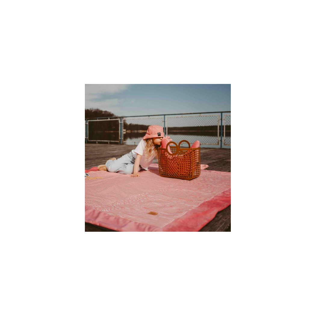 Heartbeat Pink - Koc Piknikowy Picnic Z Kieszonką / Mata Do Zabawy XXL -  La Millou