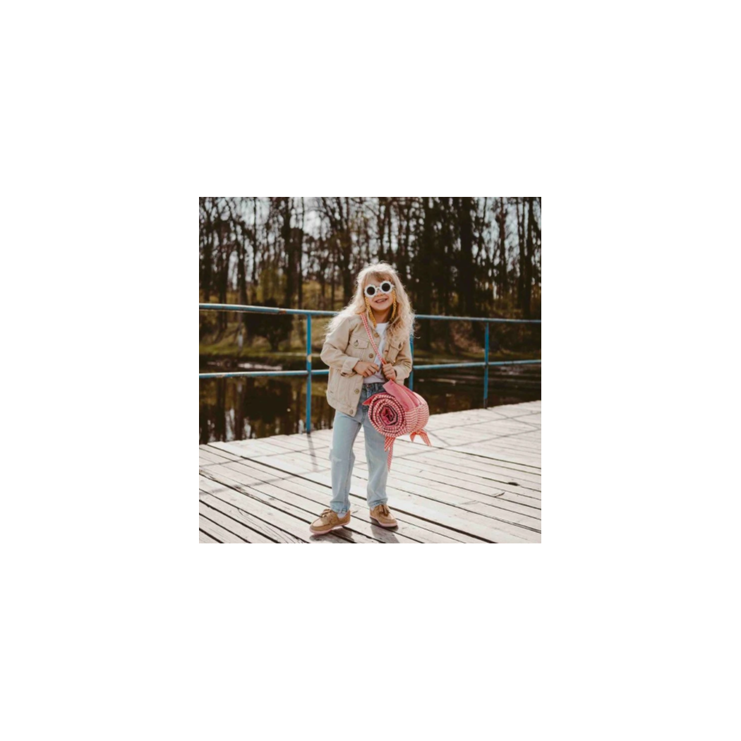 Heartbeat Pink - Koc Piknikowy Picnic Z Kieszonką / Mata Do Zabawy XXL -  La Millou